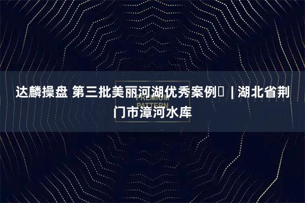 达麟操盘 第三批美丽河湖优秀案例㊱| 湖北省荆门市漳河水库