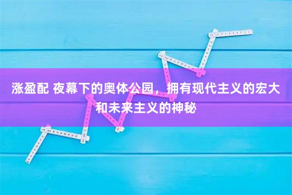 涨盈配 夜幕下的奥体公园，拥有现代主义的宏大和未来主义的神秘
